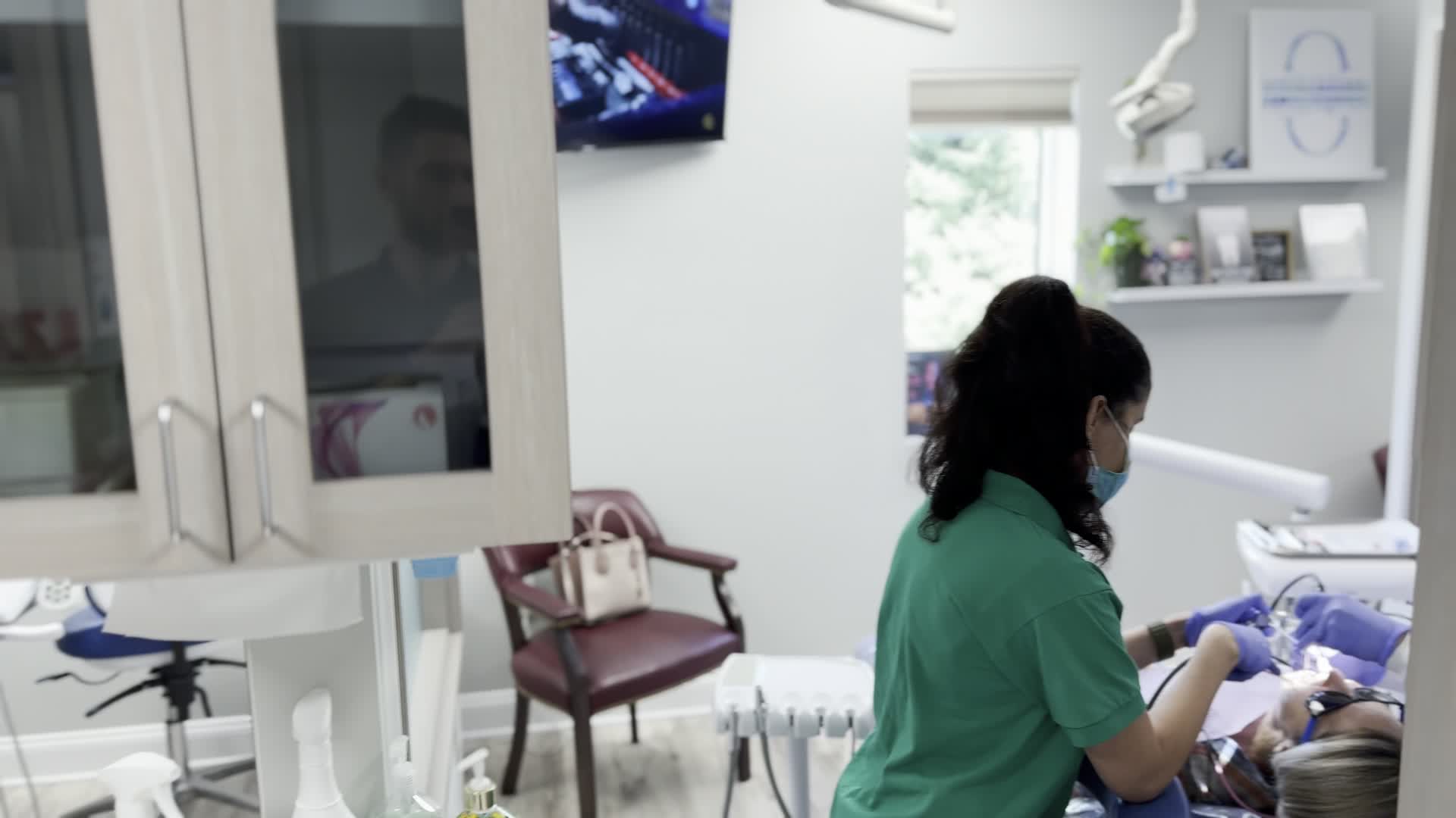 Modern office hallway at Cranberry Advanced Dental Care